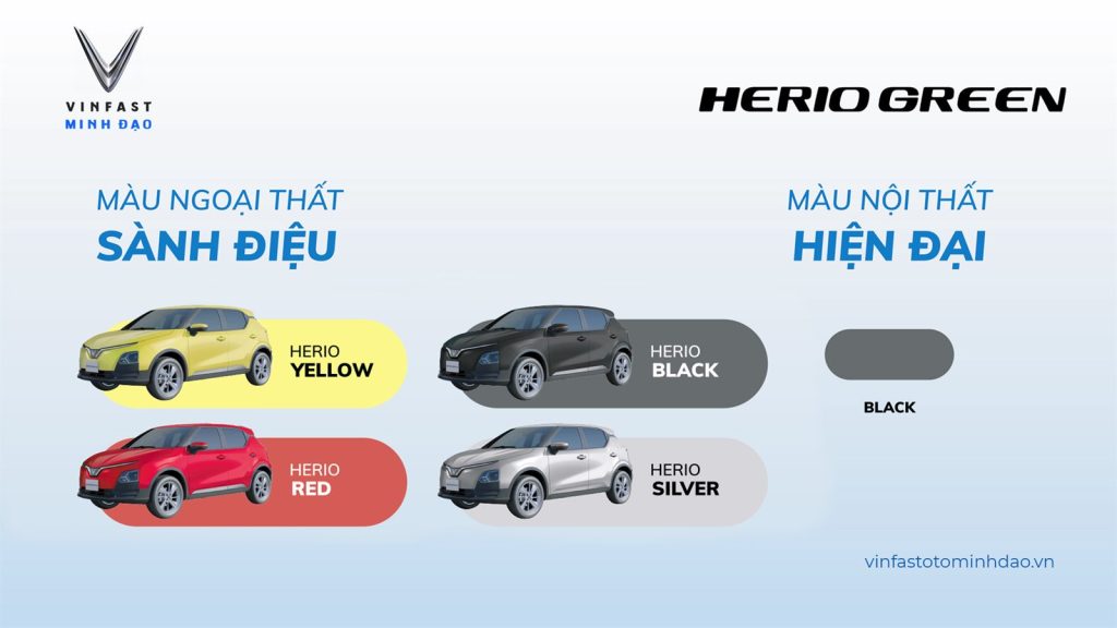 heriogreen 12 mau xe vinfast herio green